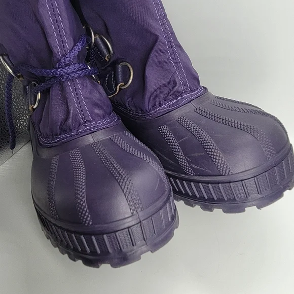 VTG Sorel Women's 5 Purple Winter Snow Boots Felt Liner Insulated Waterproof - Picture 16 of 16